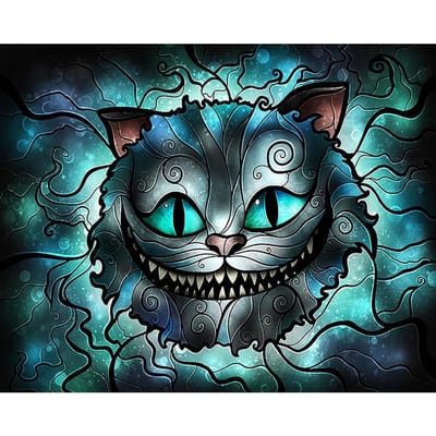 5D DIY Diamond Painting  Scaring Cat  Borduurkruissteek Strass Mozaïek Schilderij Cadeau 20X30CM blue