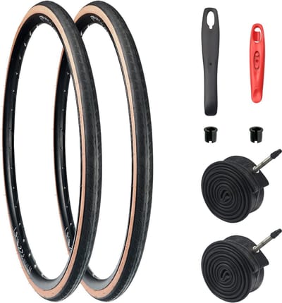 Set van 2 700C fietsbanden met binnenbanden voor racefiets