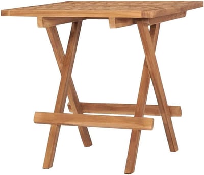 Tuin Tafel - Houten Klaptafel - Buiten Ontspannen - Duurzaam Teak - 50x50x50 cm - Naturel