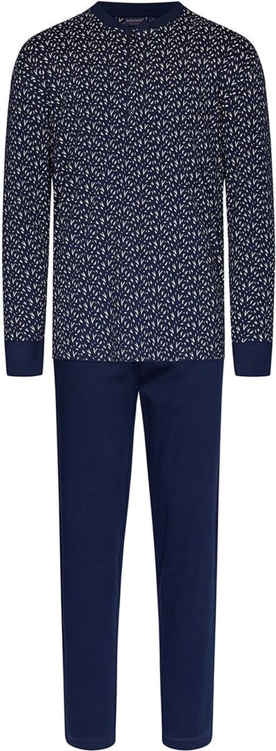 Katoenen herenpyjama met knopen 'cool fashion dashes'