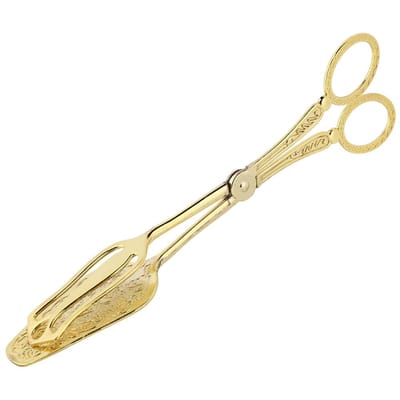 Broodtang Groenteklemmen Taartklem Buffetklemmen Barbecue Tang(Gouden ronde kop)