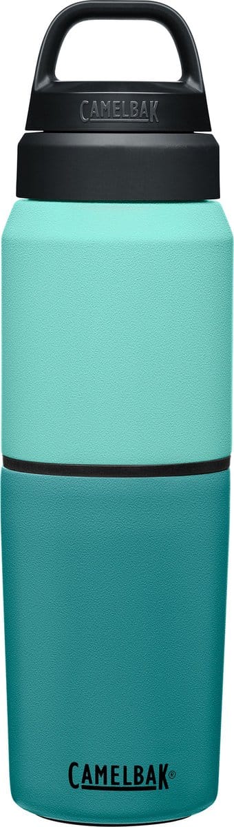 CamelBak Multibev Vacuum RVS - Waterfles met afneembare koffie / theebeker - 500 ml + 350 ml - Groen / Groen (Coastal / Lagoon)