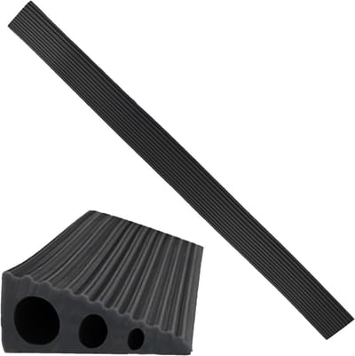 Drempelhelling 90 x 6 x 2 cm, PVC Drempelramps, Aluminium Vloerovergang, Zelfklevende Siliconen Drempel voor Deuren, Trappen en Stappen (Zwart, 90 cm)