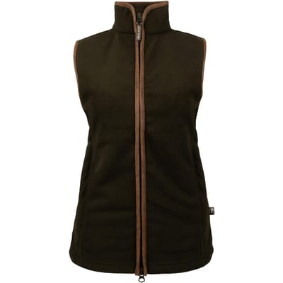Jack Pyke Countryman fleecevest voor dames M donker olijfgroene kleur