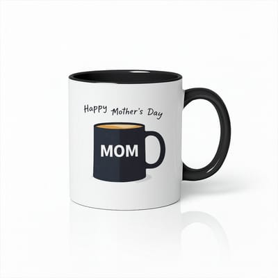 Moederdag Beker Zwart Wit - 330ml - Origineel Moederdag Cadeautje - Koffiemok