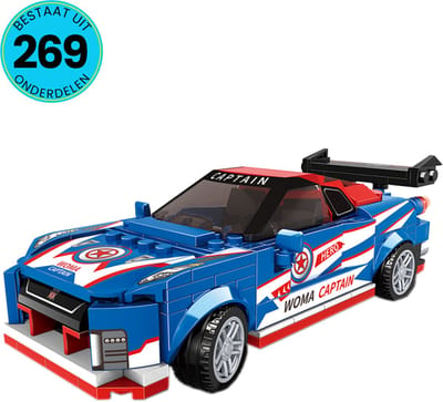 WOMA® Raceauto Speelgoed Set Geschikt Voor LEGO - Vanaf 6 Jaar - 269 Bouwstenen - Supercar - Bouwpakket - STEM Speelgoed - Speelset - Bouwspeelgoed - Inclusief Handleiding