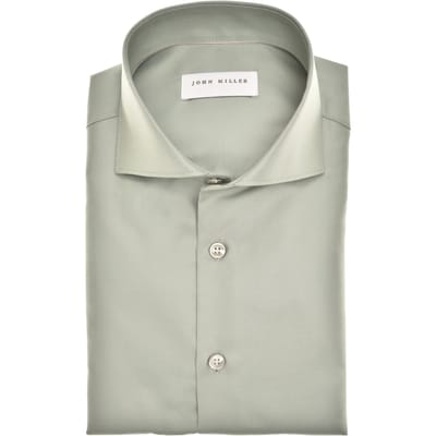 John Miller Overhemd Tailored Fit N  Groen 5142641