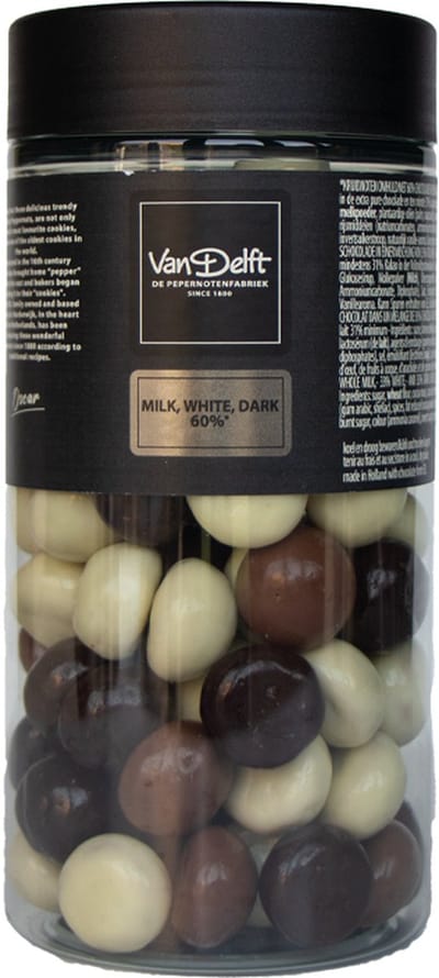 Van Delft - Luxe Mix Kruidnoten - 225gr - pot - Sinterklaas geschenk - Pepernoten cadeau