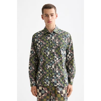 Scotch & Soda Printed Relaxed-fit Shirt Zig Zag Patchwork Multi Taglia: S | Camicie Casual Outlet | Uomo