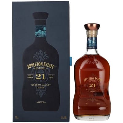 Appleton Estate 21 Years Old Jamaica Rum Nassau Valley Casks 43% Vol. 0,7l in geschenkverpakking