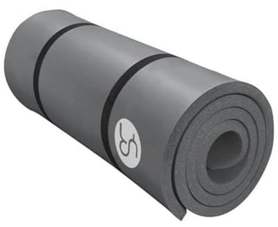 Yoga Mat - Sportmat Fitnessmat - Thuis Sporten - Extra Dikke Demping - 195 x 61 cm - Grijs