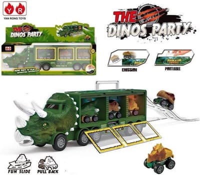 Duckiez Dinotruck Met 3 Dino Autos Inside - 1 stuk