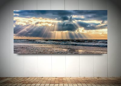 Foto op Canvas - Strand AlexF059 – Formaat 120 x 60cm - Wanddecoratie - Muurdecoratie woonkamer - Slaapkamer decoratie - Kamer accessoires - Schilderijen op canvas