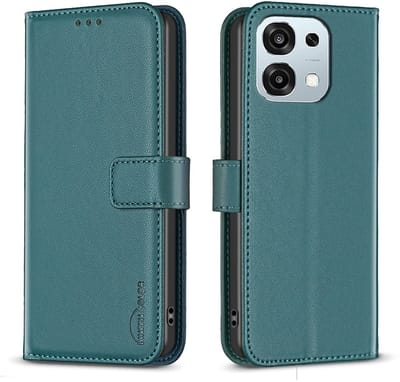BINFEN Hoesje - Geschikt voor OPPO A6 Pro 5G Hoesje - BINFEN Color Book Case - Groen