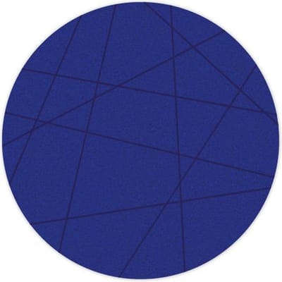 Lijnen vilt onderzetter Rond - Donkerblauw - 6 stuks - Ø 10 cm - Tafeldecoratie - Glas onderzetter - Cadeau - Woondecoratie - Woonkamer - Tafelbescherming - Onderzetters Voor Glazen - Keukenbenodigdheden - Woonaccessoires - Tafelaccessoires