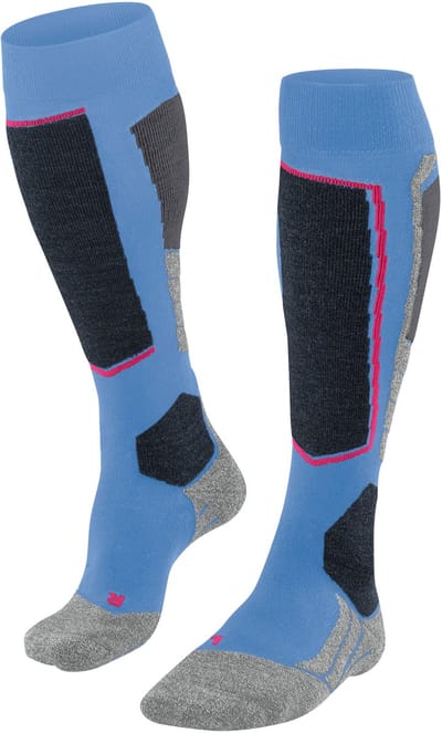 FALKE SK2 warm dik lyocell functioneel materiaal skisokken dames blauw - maat 37-38