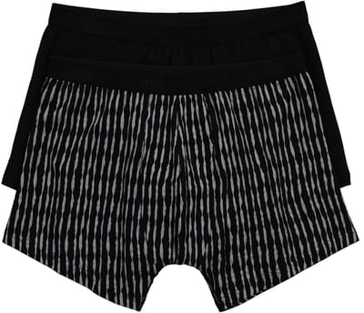 JP 1880 - Heren - Midpants FLEXNAMIC® OEKO-TEX set van 2 onderbroek - Zwart - Maat 5XL