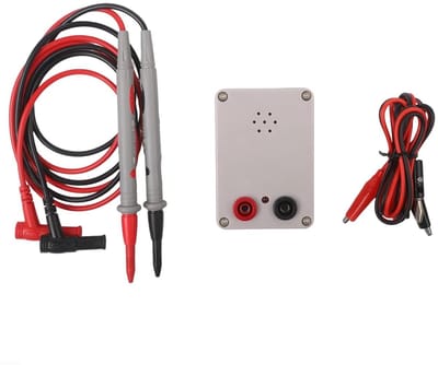 Zoemer Tester - Continuïteitstester Alarm - Draad Testen - 100dB Alarm LED - 93 x 55 x 30 mm - Wit