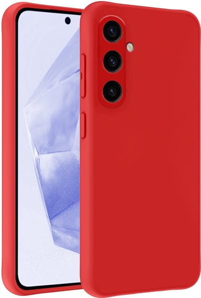 Hoesje - Geschikt voor Samsung Galaxy A36 - Sterk & Shockproof - Siliconen Case - Hoes Cover - Telefoonhoes - Rood