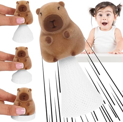 Springend HOOG speelgoed CAPIBARA voor kinderen 10 cm, POP UP, verend figuur