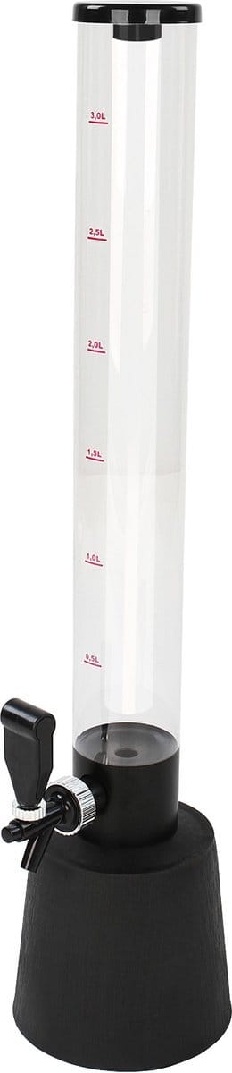 Jago - Biertoren met tap - 3,5 Liter - Niveauindicator - Bierzuil - Drankdispenser - Tapzuil - Biertornado