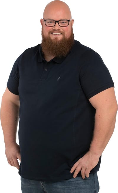 Alca Fashion - Heren Polo - Navy 5XL - Grote Maten - Katoen - 1-Pack