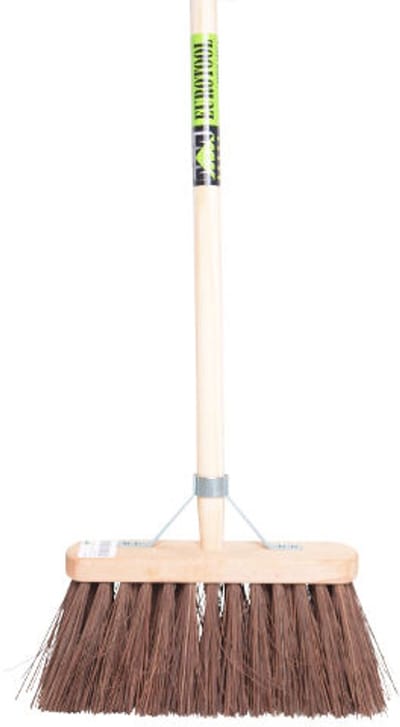 MM Eurotool Straatbezem FSC 29 cm met Bahia natuurvezels en steel 150 cm