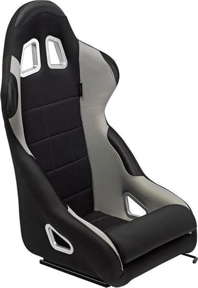 AutoStyle Sportstoel 'K5' - Zwart/Grijs - Vaste rugleuning - incl. sledes