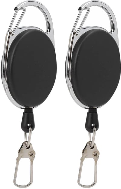 Fako Bijoux - Uittrekbare Sleutelhanger Met Koord - Sleutelhanger Voor Pasjes - 2 Stuks