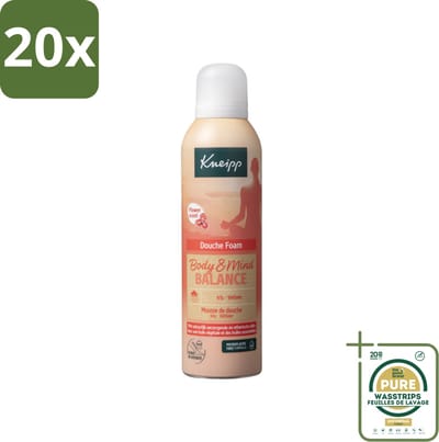 20 x Kneipp - Douche schuim - Body & Mind Balance - Iris & Vetiver - 200 ml - Grootverpakking - Douche Foam - Body And Mind Balance - Iris Extract - Vetiver Oil - Natuurlijke Schuim