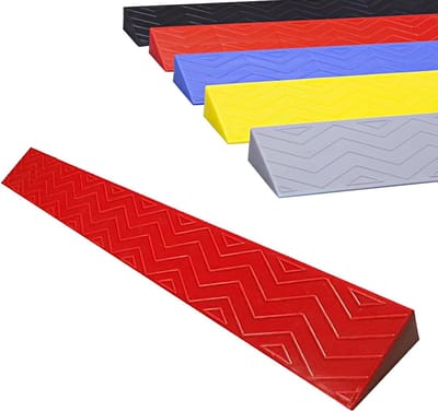 Kunststof Drempelplaten - Rolstoelhelling Oprijplaat - Drempels Overbruggen - Snijdbaar Ontwerp - 100x12x5cm - Rood