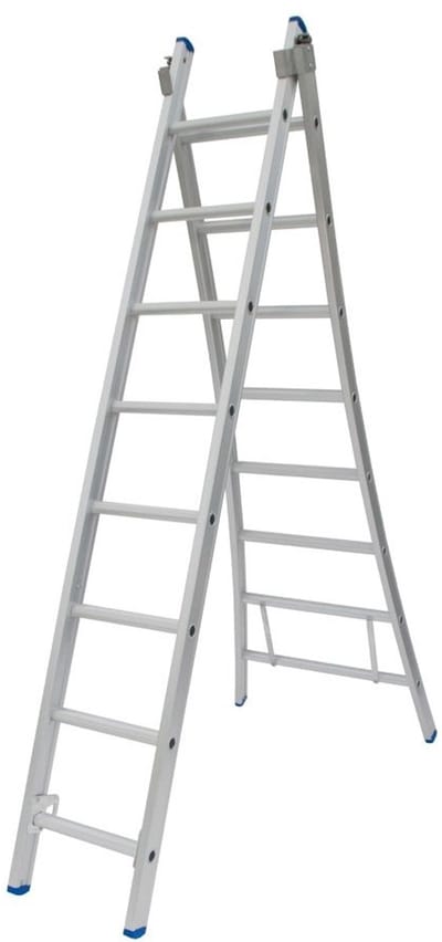 Solide 2-delige Uitgebogen Reformladder - 2x8 Sporten