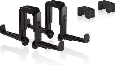 LECHUZA BALCONERA - Balkonbakhouder DUO + adapter set (4-onderdelen) - voor balustrades en muren - voor 2 balkonbakken - zwart