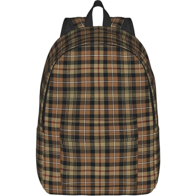 Retro Tartan Stof Coole Rugzak Duurzame Student Werk Halloween Pliad Dagrugzak voor Mannen Vrouwen Laptop Computer Canvas Tassen S