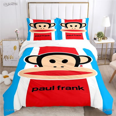 Schattige P-Paul F-Frank Cartoon Anime Dekbedovertrek Grappige Kawaii Beddengoed Set Zachte Dekbedhoes En Kussenslopen Enkel/Dubbel/Queen/King EU SK(260*220cm)3pcs