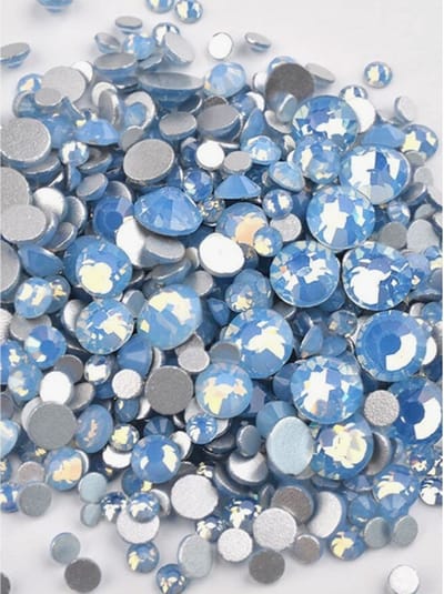 BamBella® - mix - Blauw kleine plak Steentjes - 350 stuks - strass stenen glitters nail art kleding versieren