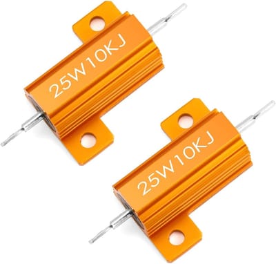Draadgewonden Weerstand - Aluminium Schelp - Elektronica Projecten - 25W Vermogen - 10K Ohm