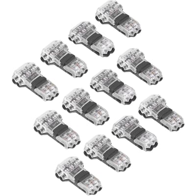 12 pièces Connecteurs en T basse tension Connecteur de fil 3 voies Connecteur d'épissure rapide sans soudure pour voiture gray