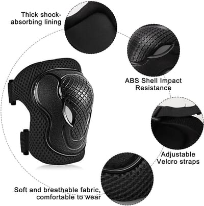 Kniebeschermers voor kinderen - 6-in-1 sets voor veilig skateboarden, fietsen en inline skaten