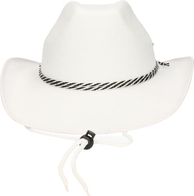 Guirca Carnaval verkleed Cowboy hoed Memphis - wit - volwassenen - Western thema