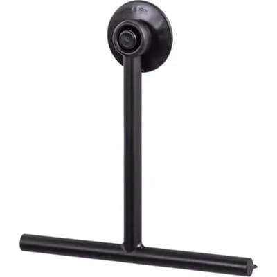 Aquavive Douchewisser - Met Haak En Zuignap - Zwart - 3,50x28x11cm