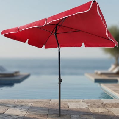 Luxe Duurzame Balkonparasol 200 cm Rond UV50+ Waterafstotend Verstelbaar – Natuurlijke Kleur – Perfect voor Tuin, Terras en Balkon | Mobili Bella