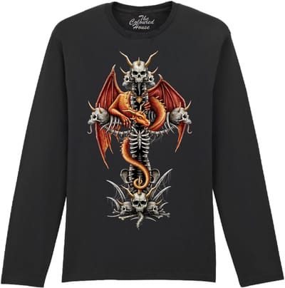 Dragon Skull Cross The Coloured House Longsleeve T-shirt XXL
