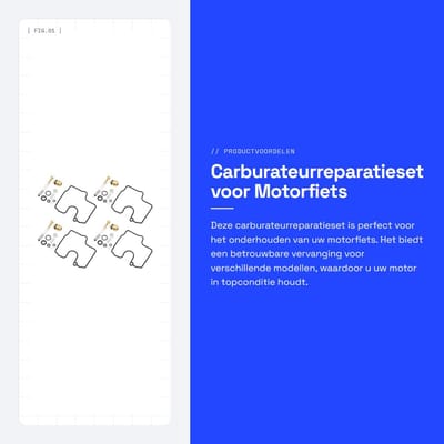 Dailygoods- Carburateurreparatieset sterke vervanging - Vervanging voor ZX‑6R 1998‑2002 - ZZR600 2005‑2008 - YZF‑R1 1998‑2001 - CNC-geproduceerde onderdelen - Hoogwaardige materialen - Carburateur