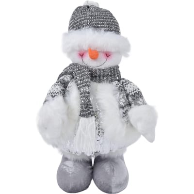 Intrekbare Sneeuwpop Poppen Kerstversieringen Kerst Sneeuwpop Speelgoed voor Cadeaus Decoratie white
