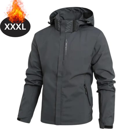 Nivard Windjas Voor Heren - Parka - Lente & Herfst - Jas - Volwassen - Windjack - Windbreaker - Outdoor - Grijs - Maat XXXL