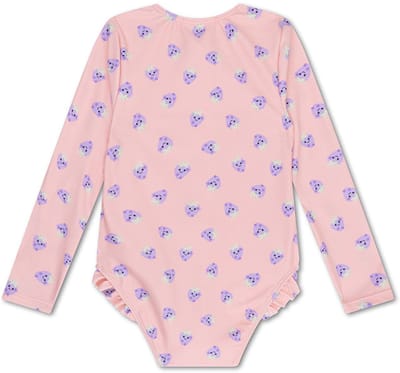 Swim Essentials UV Badpak Meisjes Met Lange Mouwen - Roze/Paars - Blackberry - 62/68
