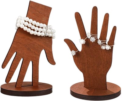 Dailygoods- Sieradenstandaard Houten - Multifunctionele Sieradenhouder - Ringenhouder - Armband Houder - Verstelbaar - Compact Ontwerp