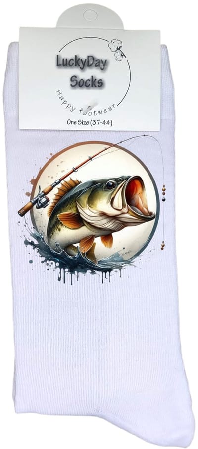 Luckyday Socks - Unisex sokken - Vissen - cadeau sokken - Maat 37-44