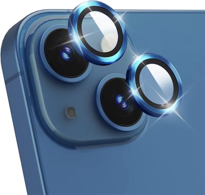 Camera lens beschermer Geschikt voor: iPhone 15 - Premium HD Clear Tempered Glass Lens Cover Protector [Case Friendly] Blauw